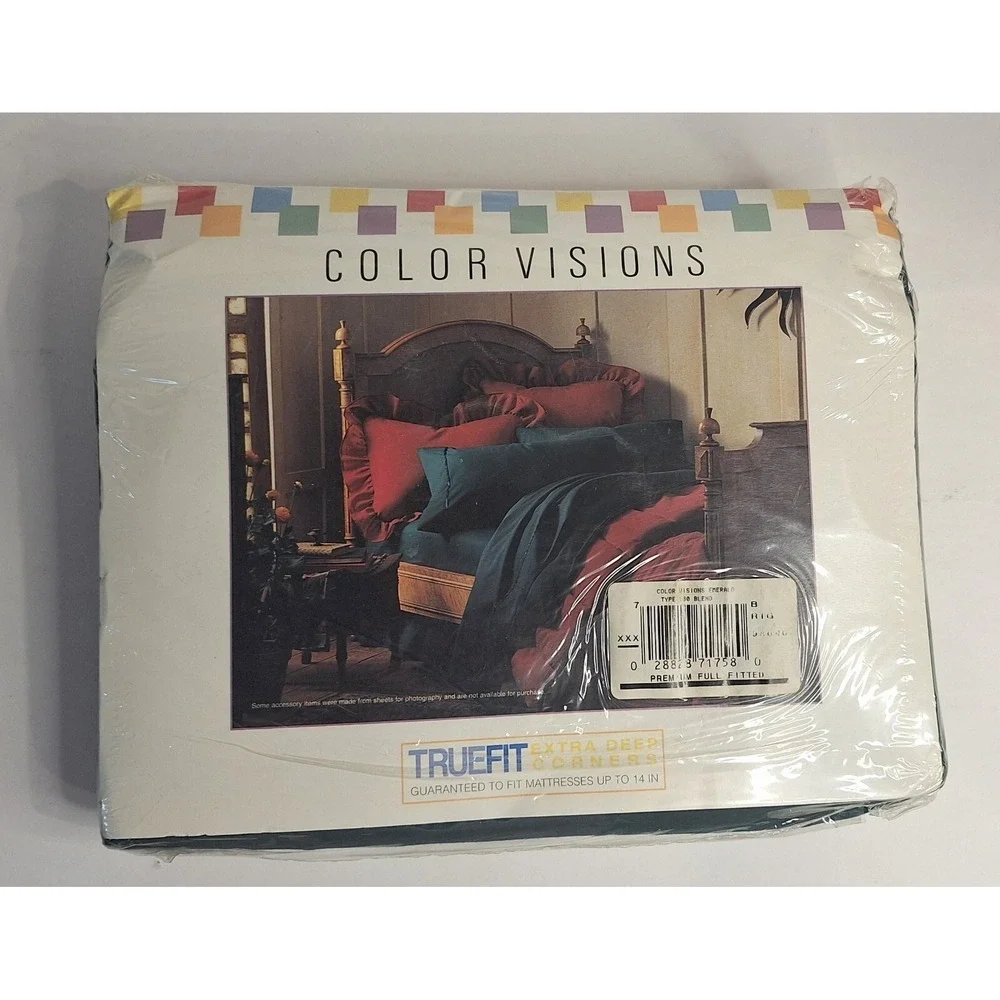 Westpoint‎ Stevens Color Visions Full Deep Fitted Sheet Emerald Green Percale